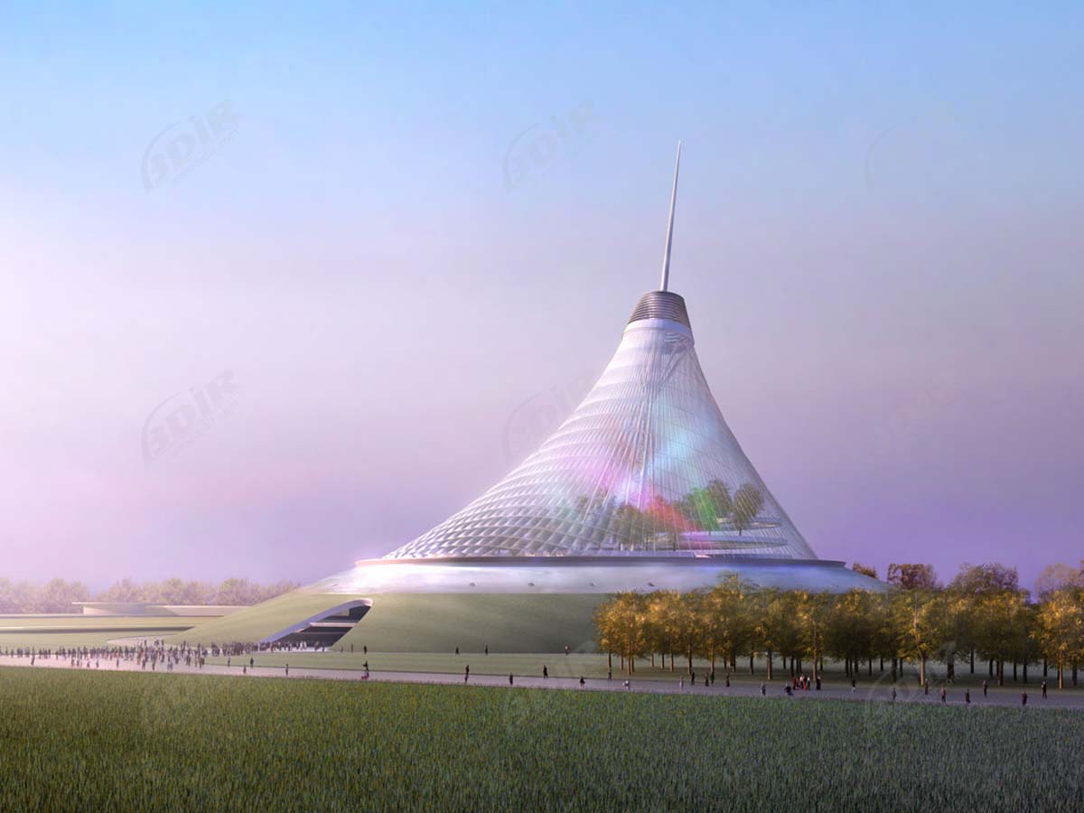 Centre de Divertissement Khan Shatyr - Structure de Dôme de Façade Cool ETFE