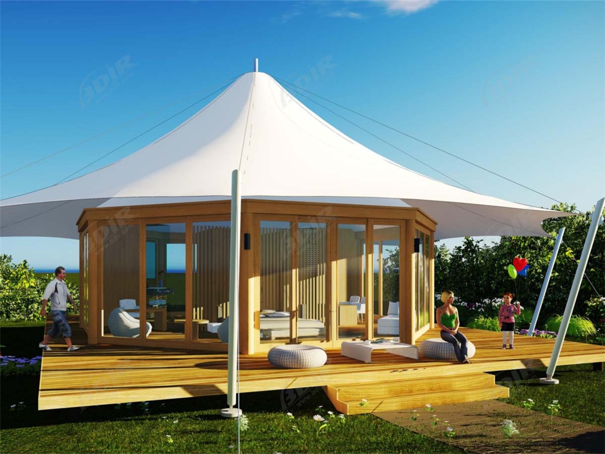 Struktur Tenda Eco Keluarga Mewah untuk Menghemat Resor Penyu Dunia