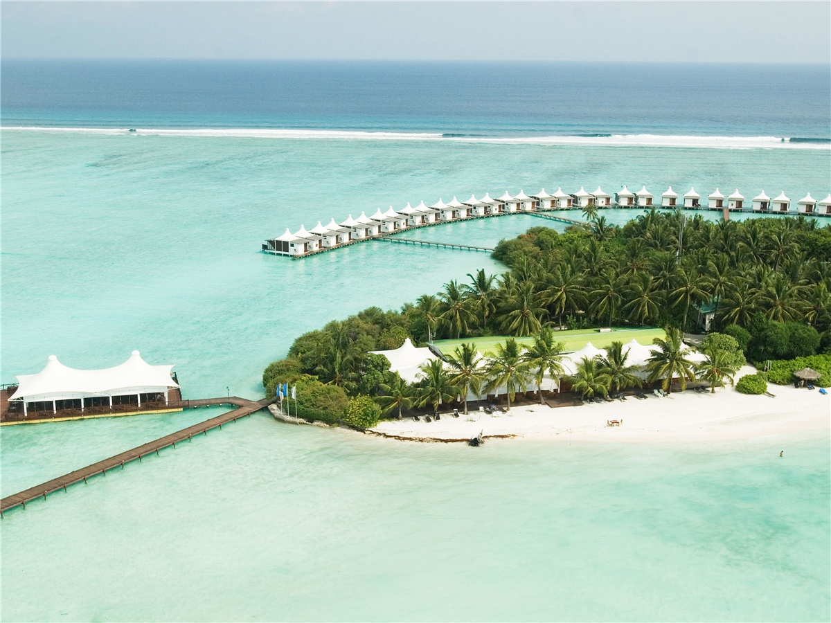  Luxury Island Tented Resort, Fabric Membrane Roof Structures Lodges - Maldives