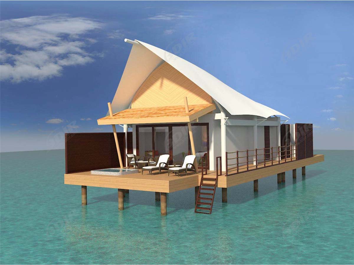 Luxury Island Tented Resort, Fabric Membrane Roof Structures Lodges - Maldives