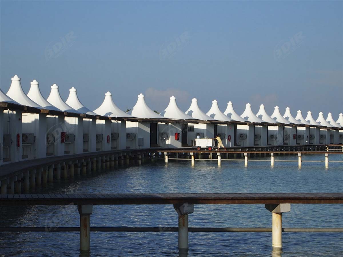 Pulau Mewah Resort Tenda, Struktur Atap Membran Kain Pondok - Malaldives