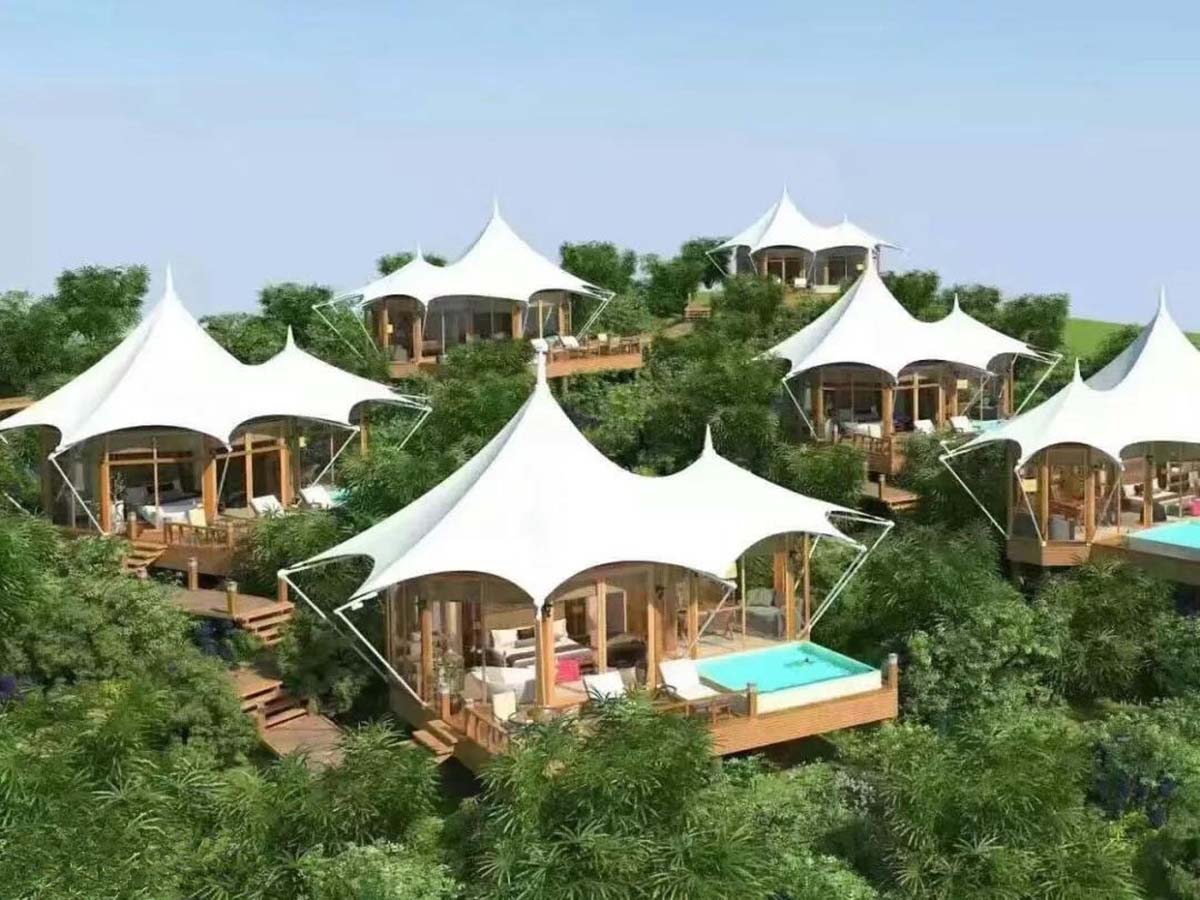 Resort di Lusso Foresta Pluviale di Ospitalità Sostenibile con Ville Piscina Tenda - Thailandia