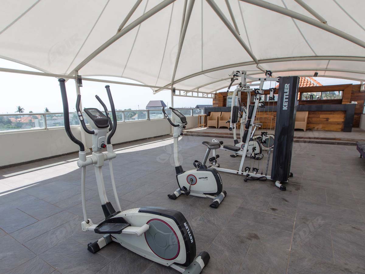 Buiten GYM Fitness Centrum Luifel - Bouw Health Club Schaduwstructuren