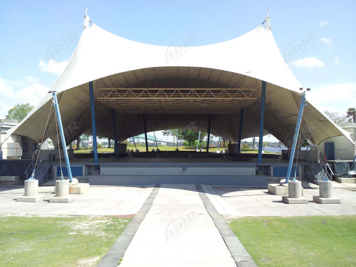 Outdoor Stage and Effect Tensile Structures, Fabric Canopies Coverings