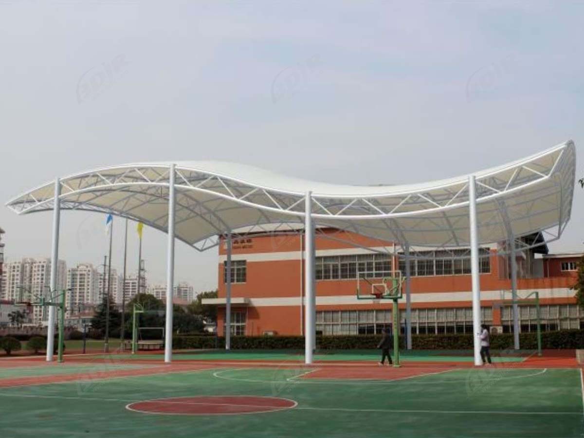 Basketball Court Tensile Structure Canopy - Outdoor Basketball Courts Shade