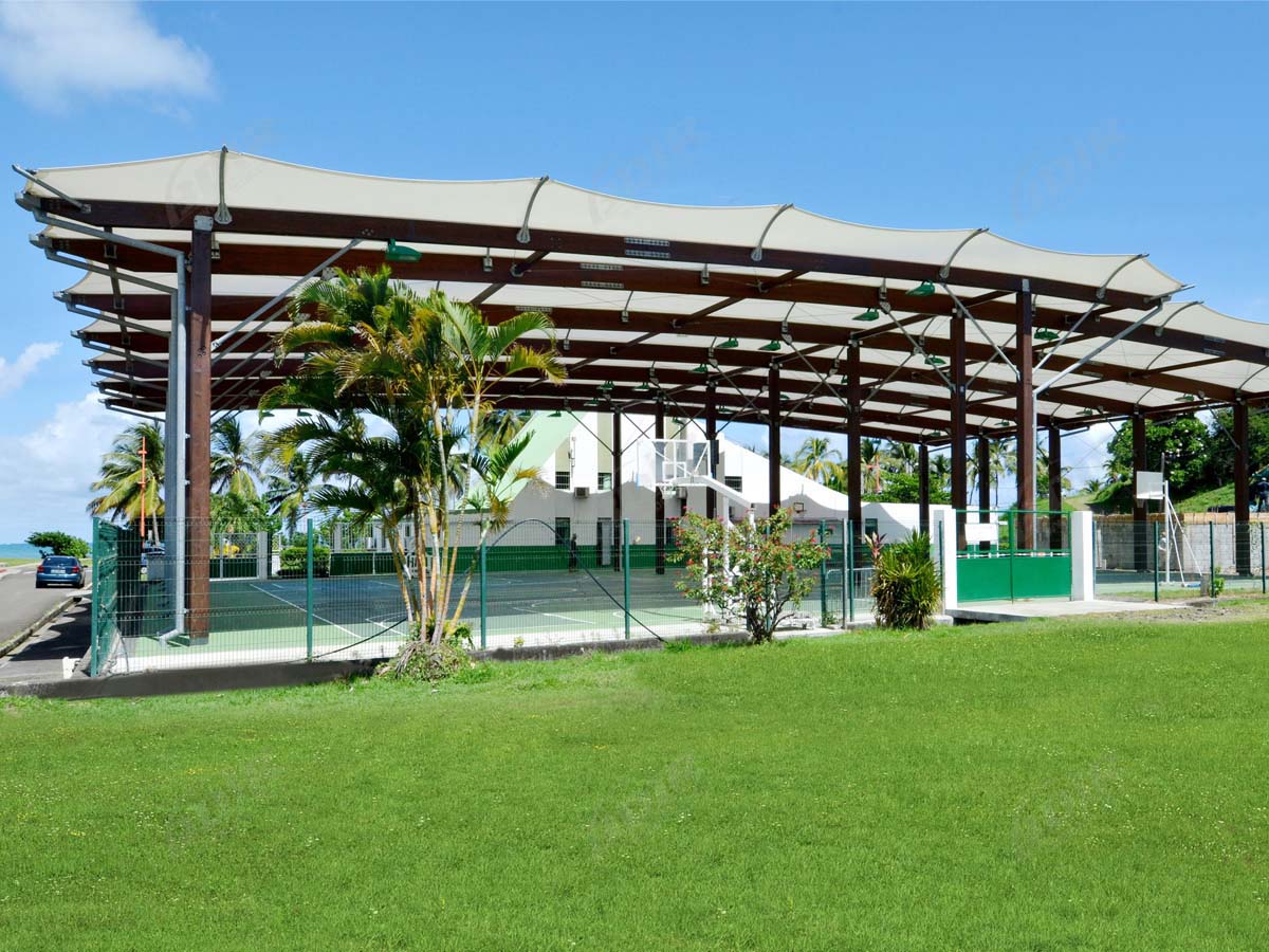 Basketball Court Tensile Structure Canopy Outdoor Basketball Courts Shade
