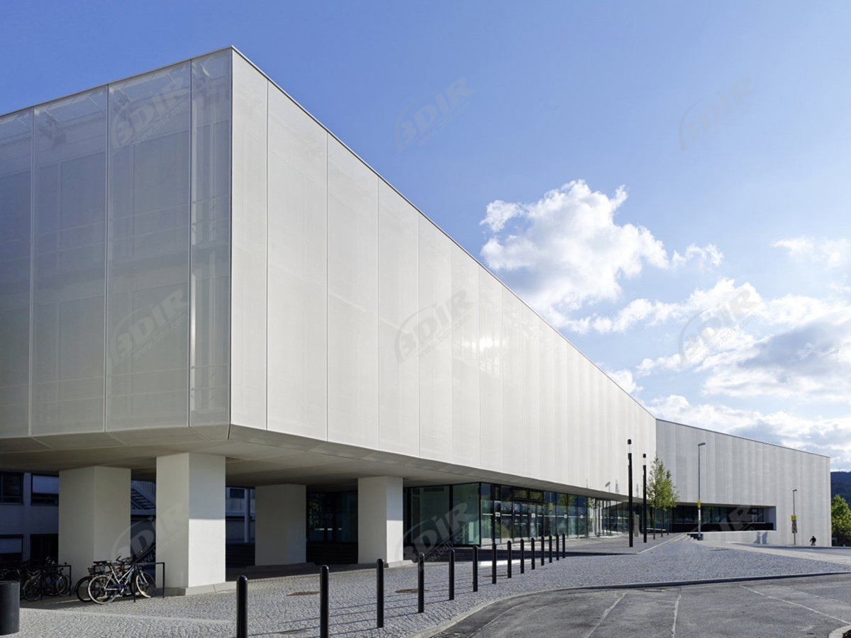 PTFE Beschichtete Glasfaser-Open-Mesh-Stoffe für Architektur- und Gebäudefassaden, Fassade
