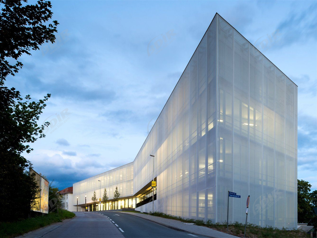 PTFE Beschichtete Glasfaser-Open-Mesh-Stoffe für Architektur- und Gebäudefassaden, Fassade