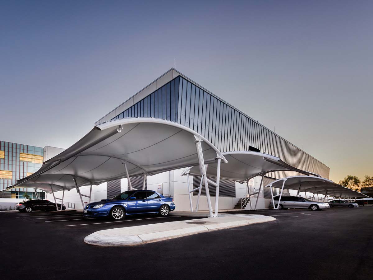 High Quality PTFE / ETFE Membrane Car Parking Shades - Customized Design