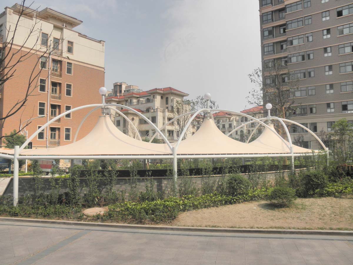 Parking Garage Exit and Entrance Canopy, Shelters, Roofs, Shade Structures