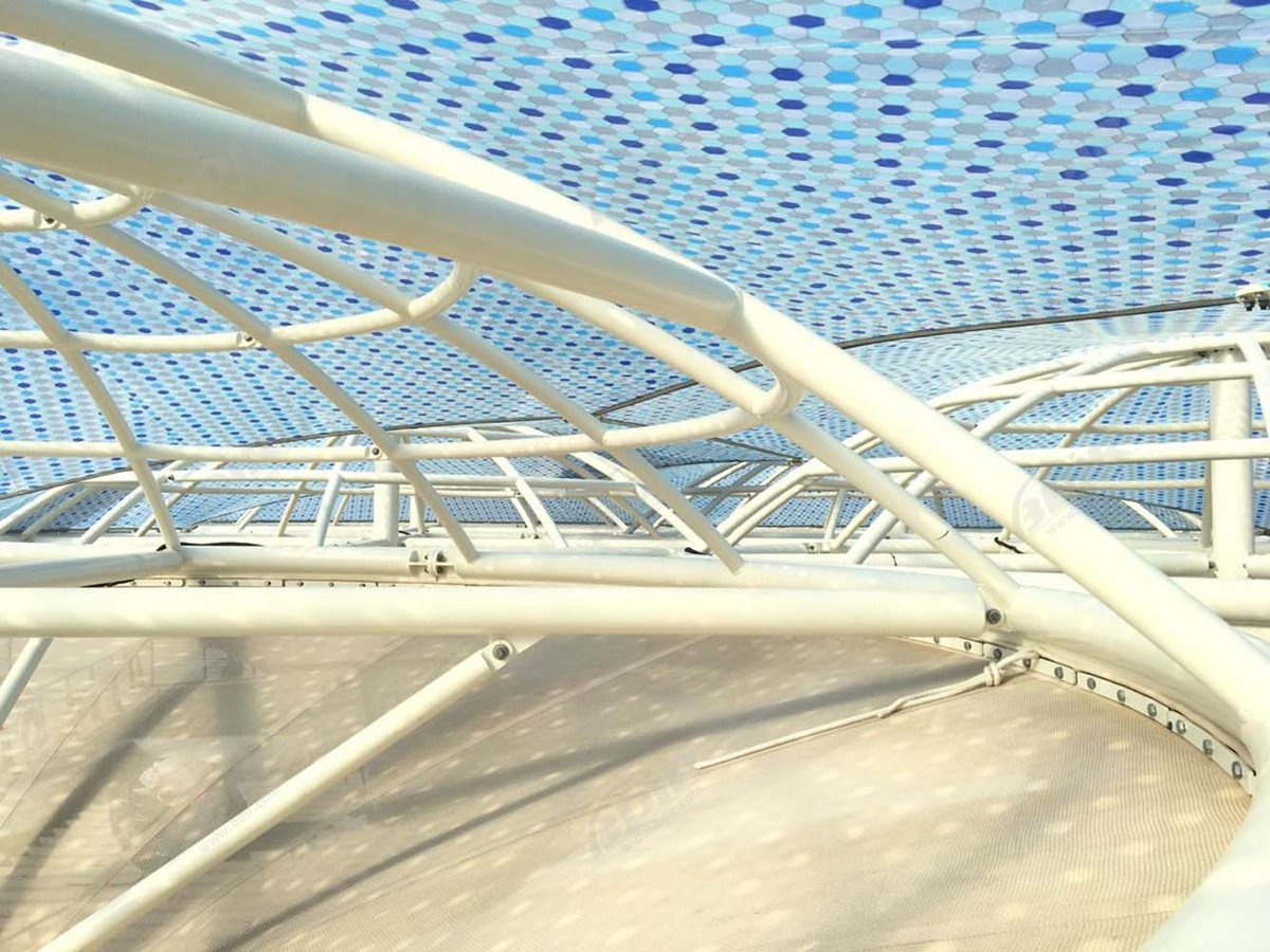 Pola Perak Dicetak ETFE Fluoropolymer Menggagalkan Bantal Udara Untuk Penutup Komersial, Atap Stadion