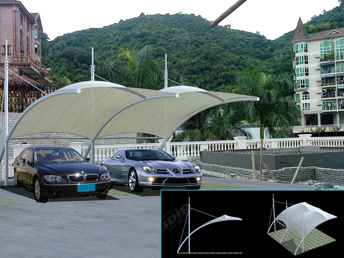 Barracas de Estacionamento Privado - Telhado de Estacionamento para Casa Privada Villa Jardim ao ar Livre