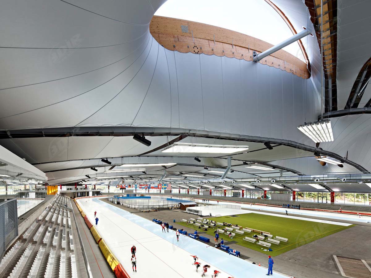 Arena Ice Skating Rink Kanopi - Speed Skating Stadium Rink Sistem Tenda