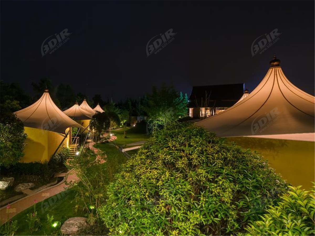 Island Tented Resort with 36 Fabric Structures Tent Pool Villas