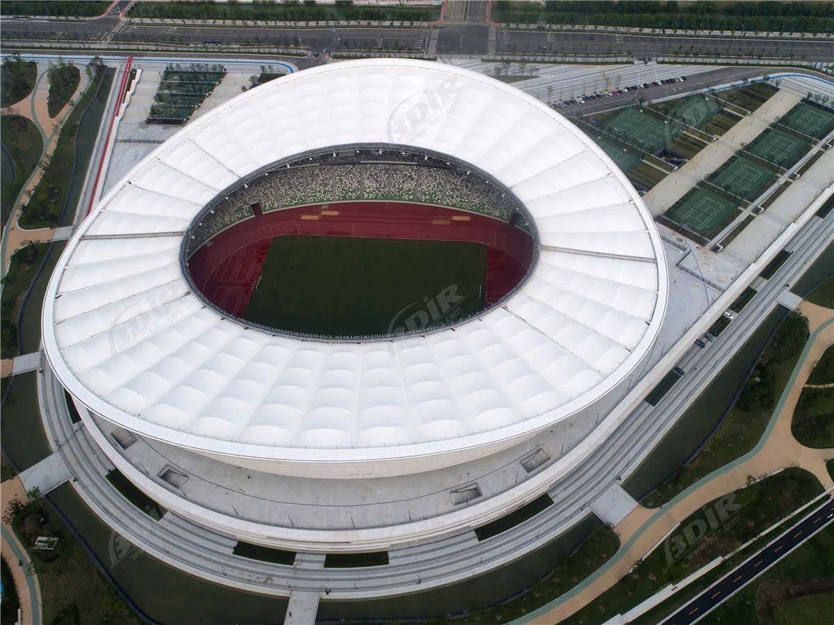 โครงสร้างความตึงของสนามกีฬาและโครงสร้างสี โครงสร้างร่มกันแดดและโครงสร้างเมมเบรน PTFE