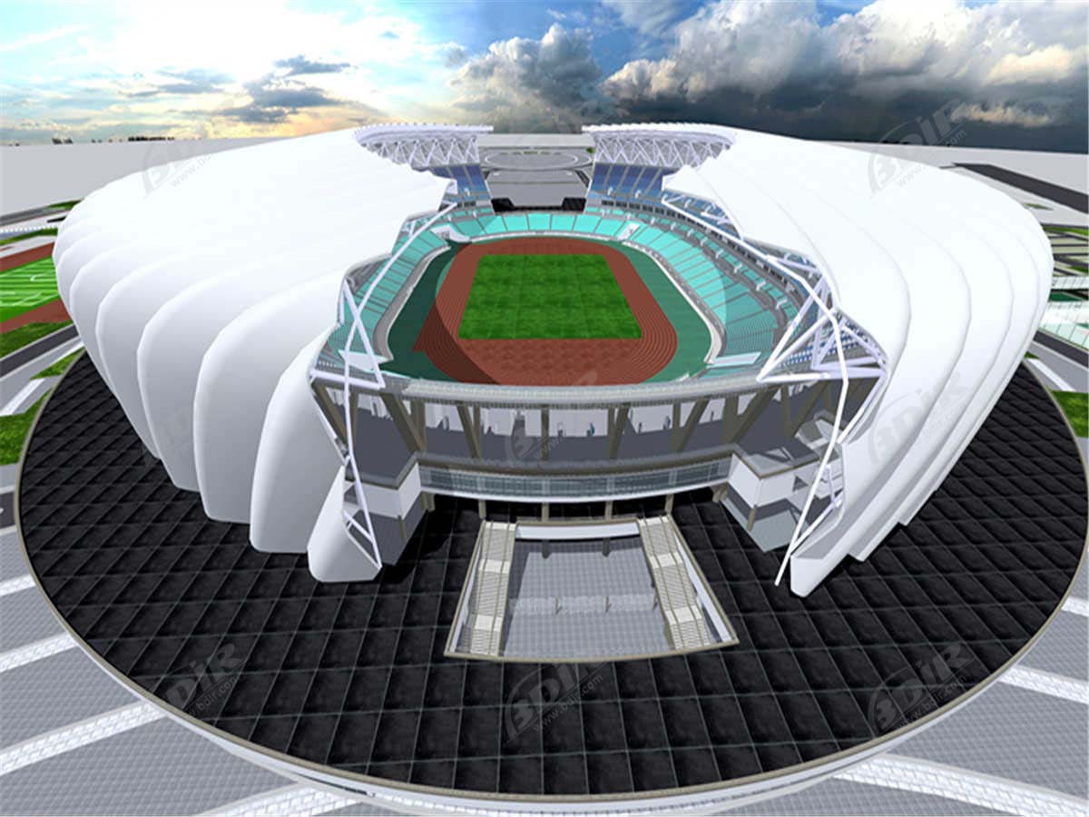 Stadyum Gerilim Yapısı Ve Gölge Yapısı Şemsiye Ve PTFE Membran Yapısı