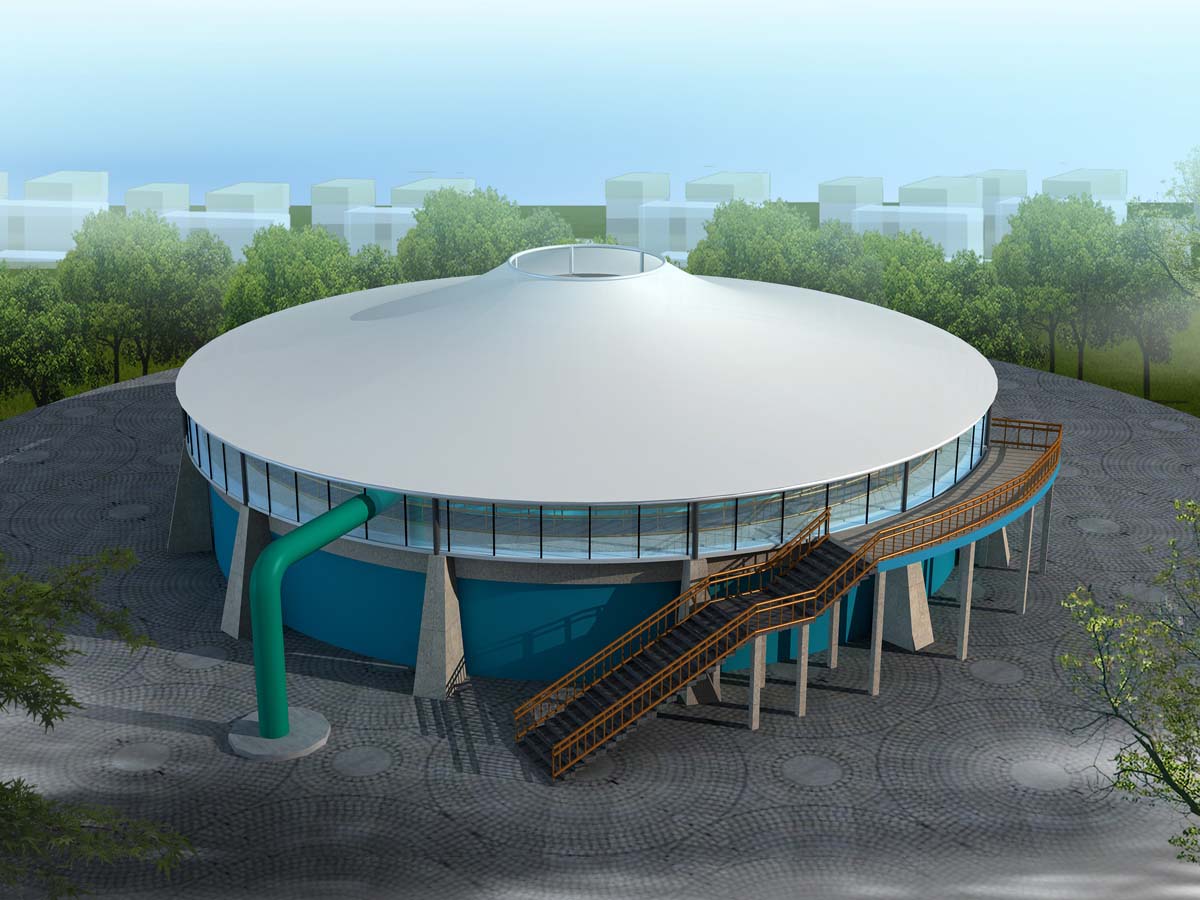 Struktur Kanopi Tarik untuk Pembuangan Air Laut & Instalasi Pengolahan Air Limbah