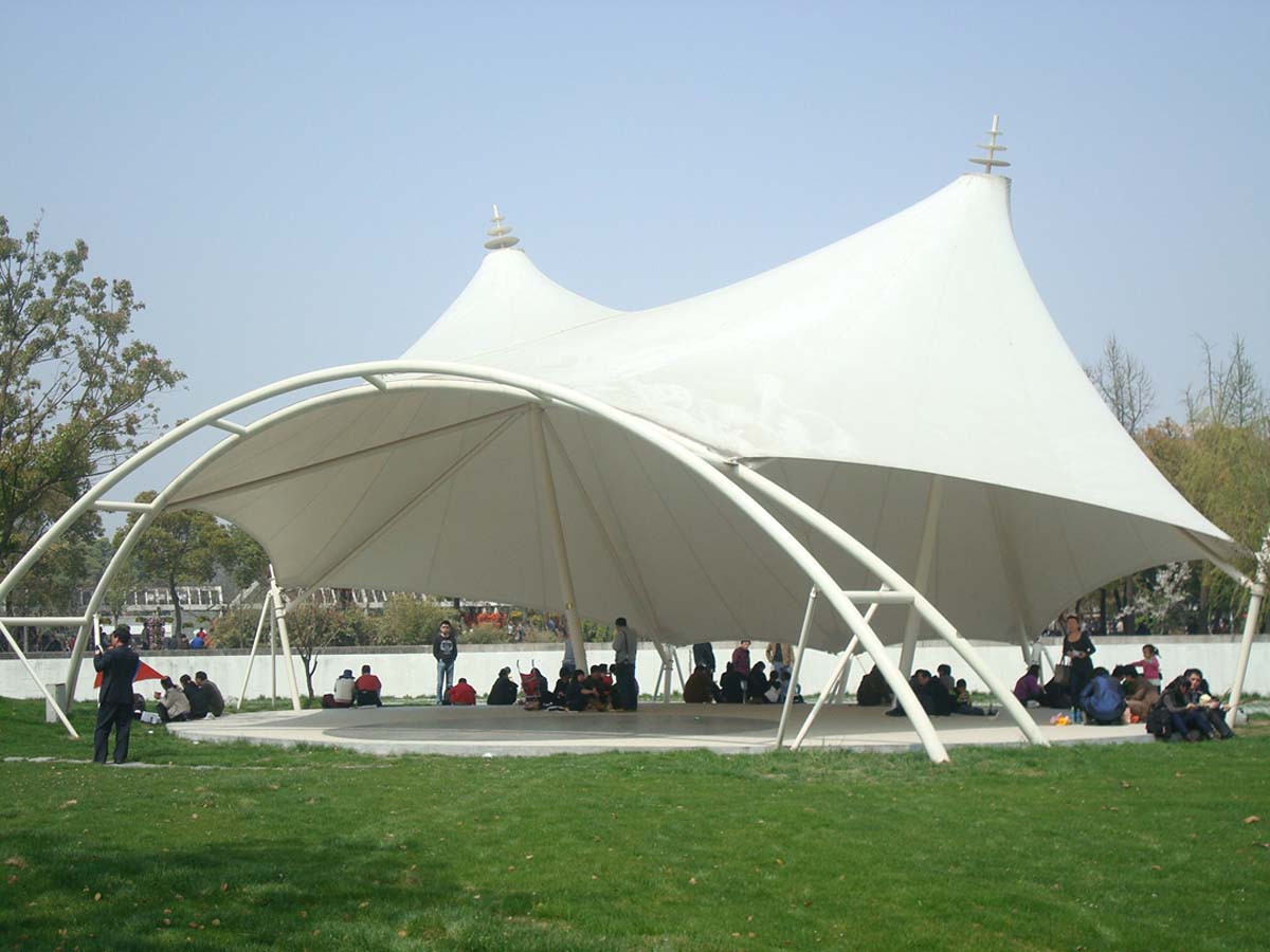 Tensile Structure for Public Spaces - PVDF / PTFE Architectural Membrane Structure