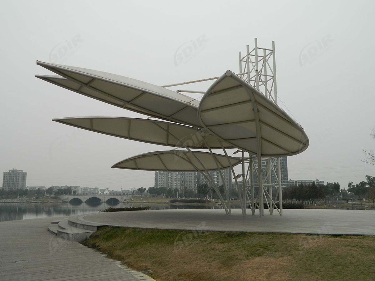 Tensile Structure for Public Spaces - PVDF / PTFE Architectural Membrane Structure