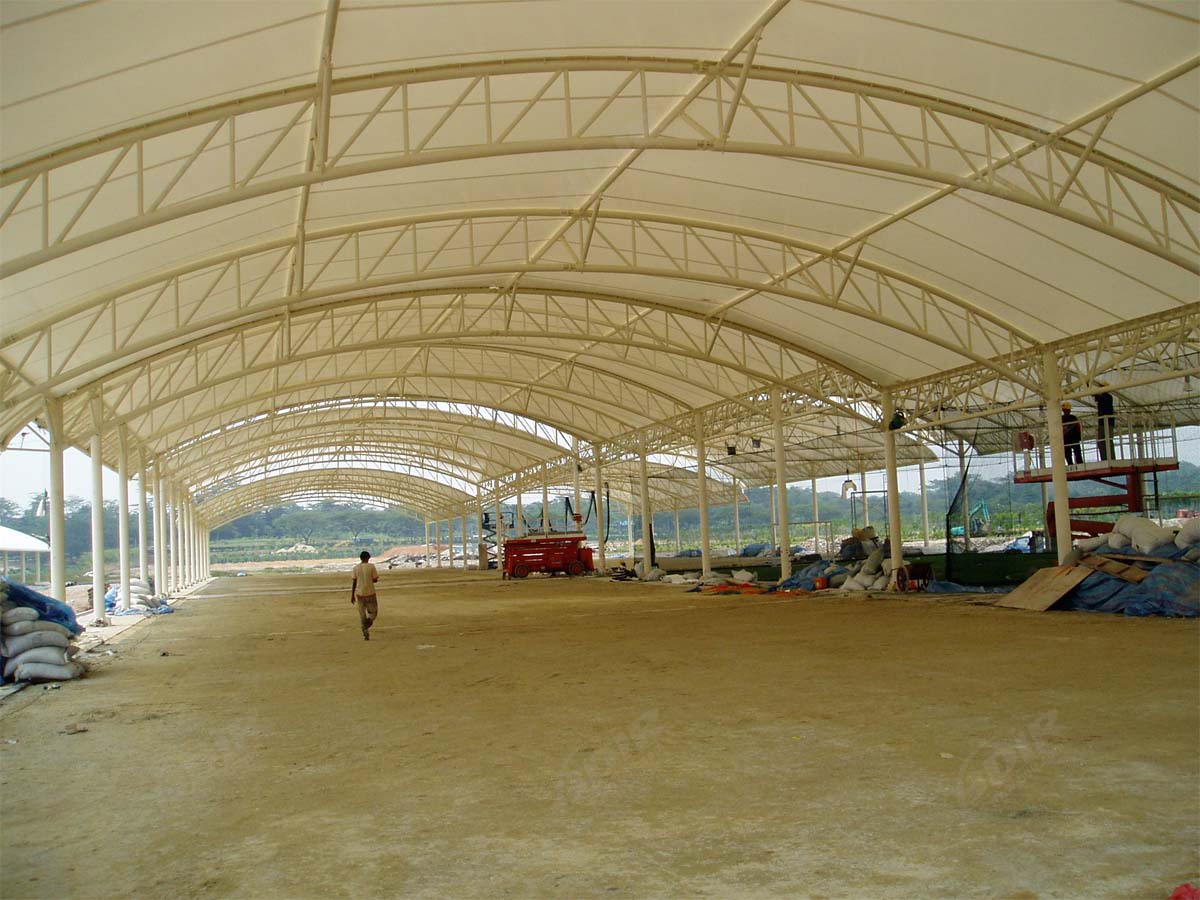 Treksterkte Structuur voor Industriële Fabriek Magazijn Ingang, Opslag Dak