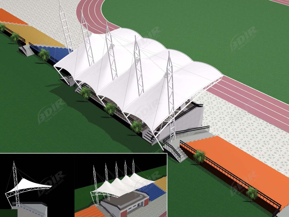 Customize Tensile Structures for Bleacher, Spectator Grandstands Roofs