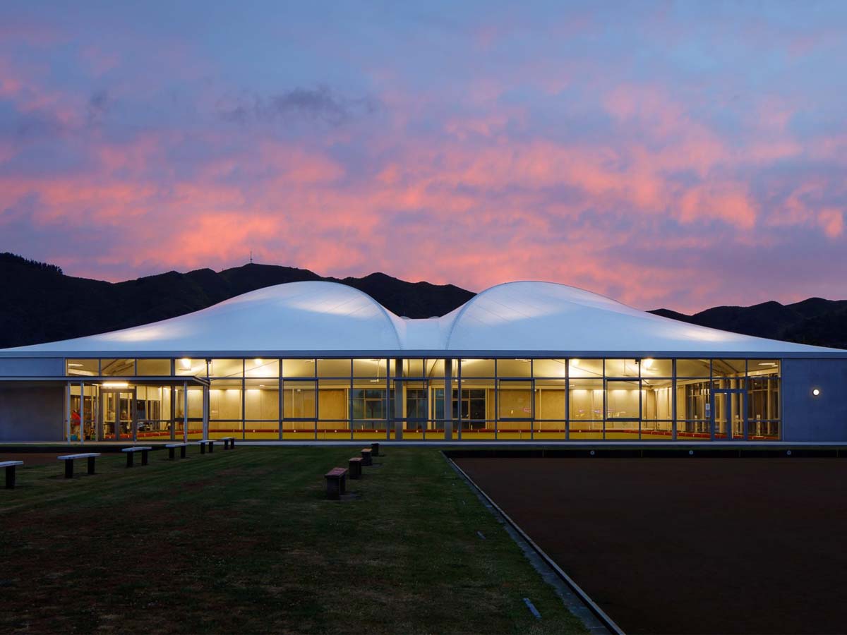 Struktur Tarik untuk Pelataran Bowling Court - Bowling Alley Canopy Cover