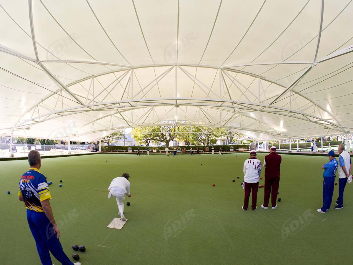 Struktur Tarik untuk Pelataran Bowling Court - Bowling Alley Canopy Cover