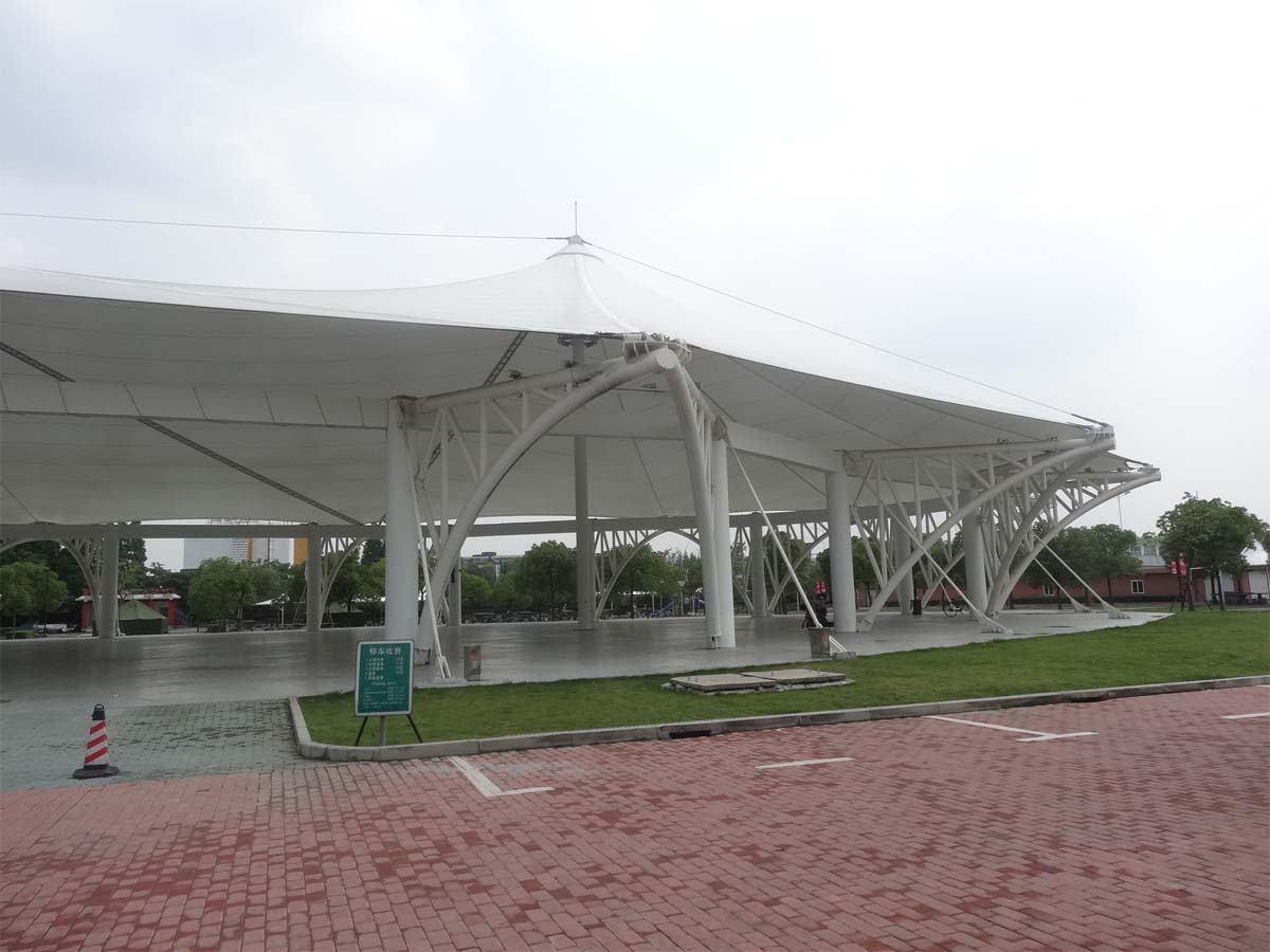 Tensile Structures for Fabric Covered Walkways - Corridor Roof - Pathway Shade