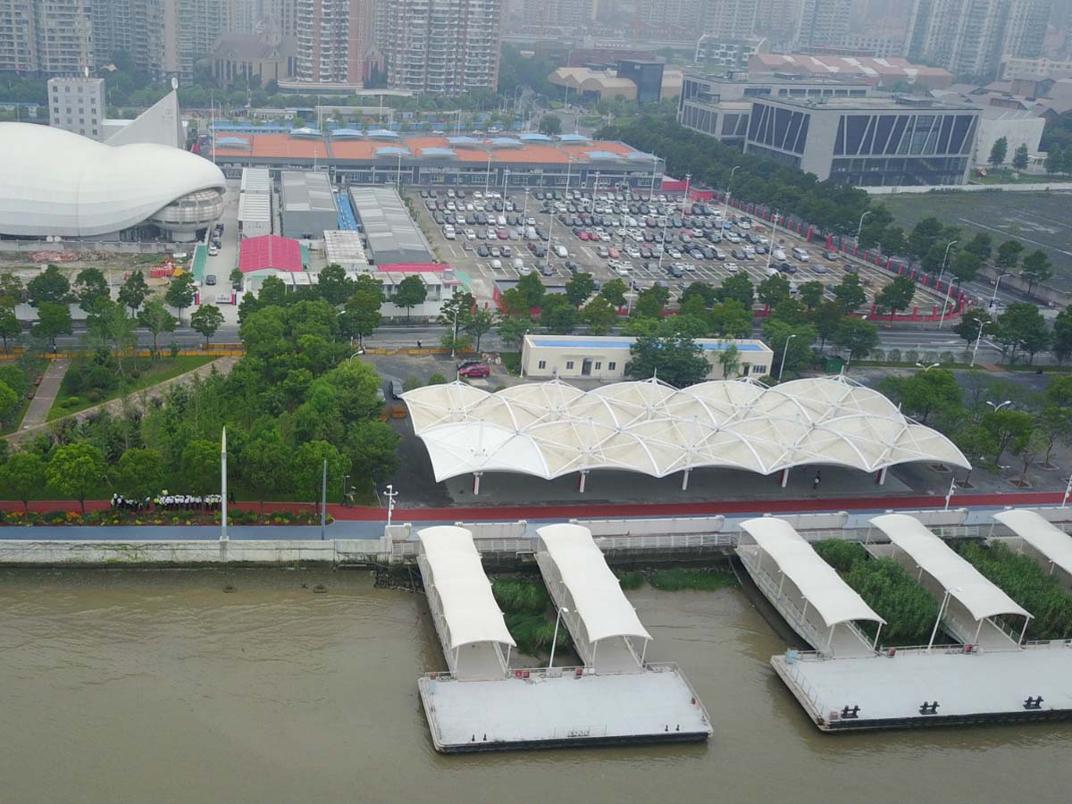 الصين Tensile Structures for Ferry Terminal, Pier, Waterfront Marina, Port and Harbor المورد Tensile Structures for Ferry Terminal, Pier, Waterfront Marina, Port and Harbor