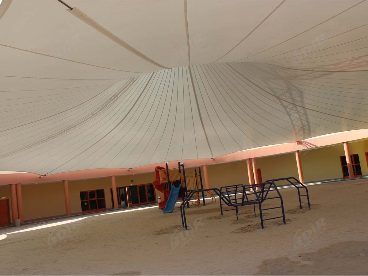Struktur Tarik untuk Sekolah Tk - Penutup Kain, Atap, Kanopi