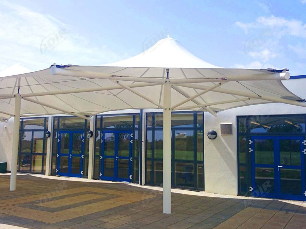 Tensile Structures for Outlet Store - Commercial Awnings, Canopies, Shade