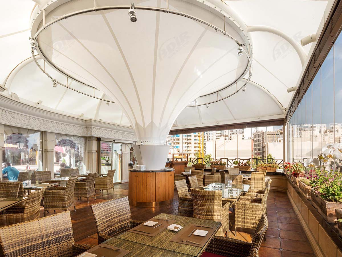Tensile Structures for Restaurant Open Air Food Court Canopies