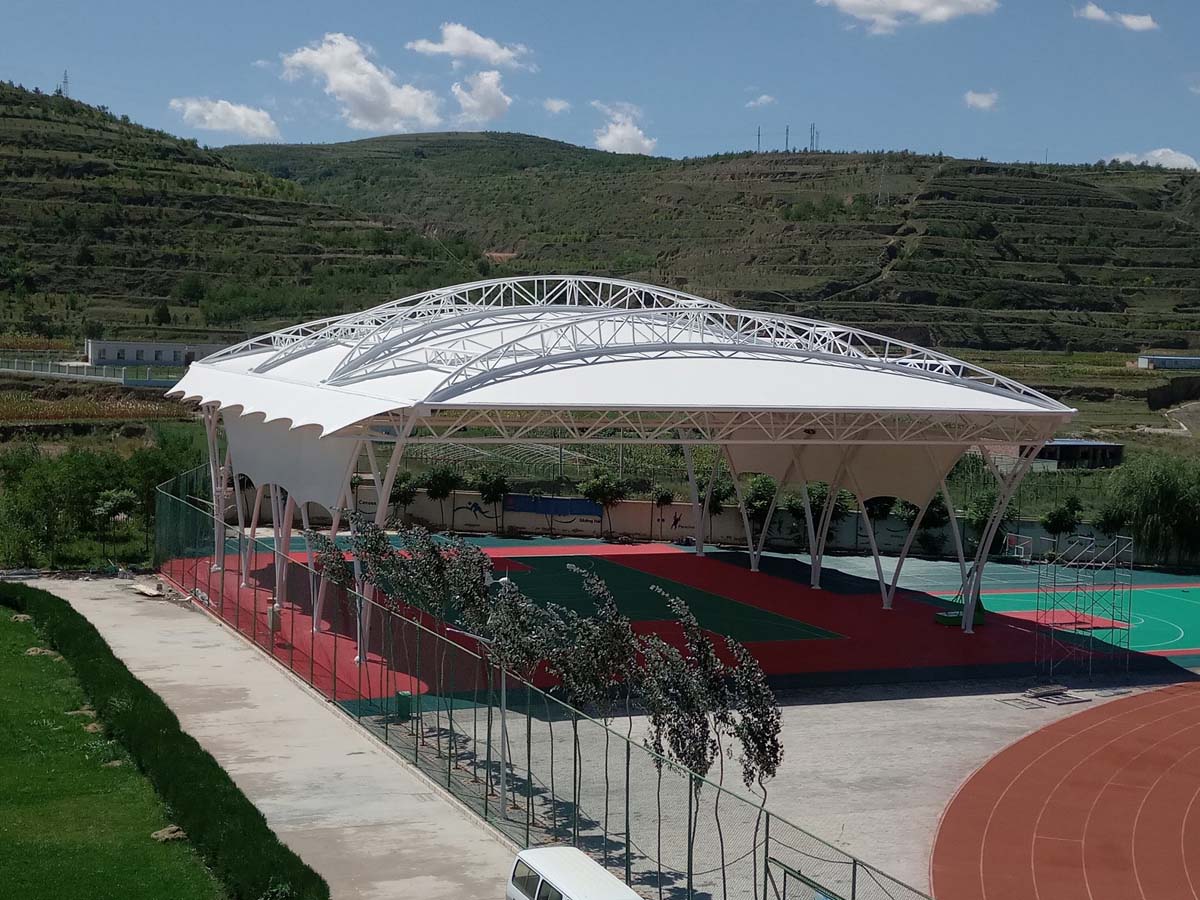 Tensile Structure for Badminton Court | Badminton Court Covers, Roofing Shade