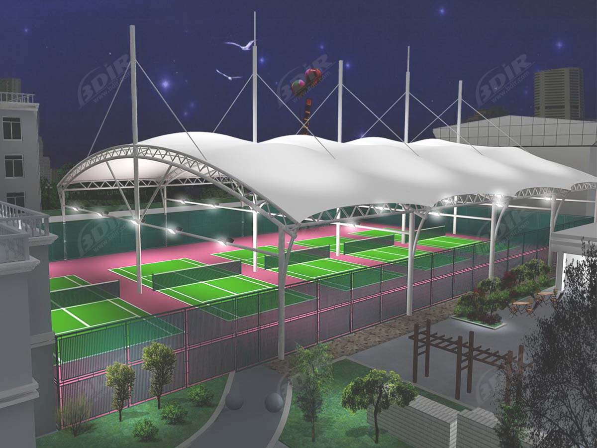 Trekstructuur voor Badmintonveld Badmintonveldhoezen, Dakbedekking