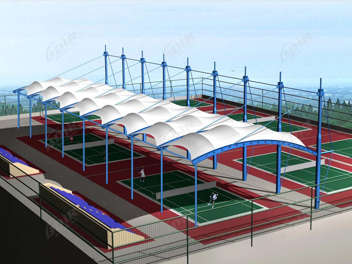 Tensile Structure for Badminton Court | Badminton Court Covers, Roofing Shade