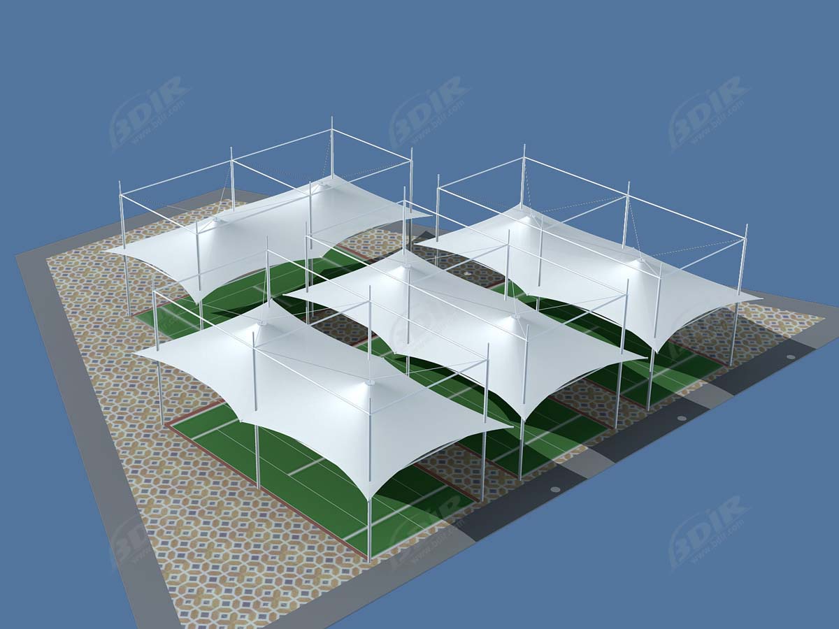 Struktur Tarik untuk Lapangan Bulu Tangkis | Lapangan Bulu Tangkis, Penutup Atap