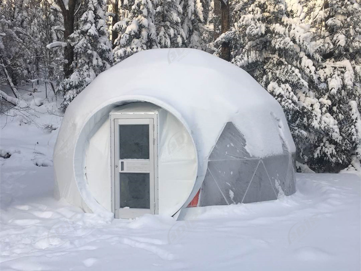 Luxury Spherical Dome Pod, Comforts Wild Camping Tented Accommodation