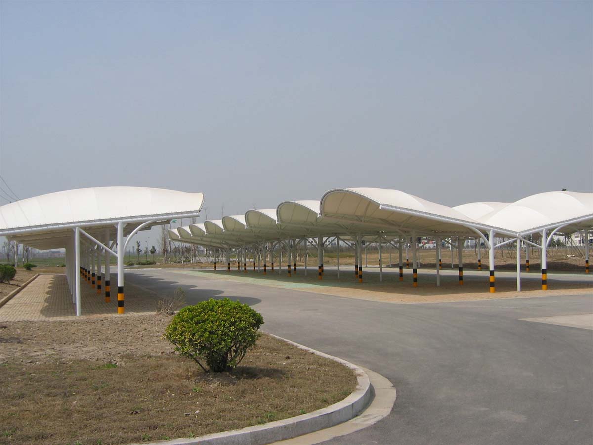 Wave Type Car Parking Sheds - Wave Design Car Parking Shades Structures