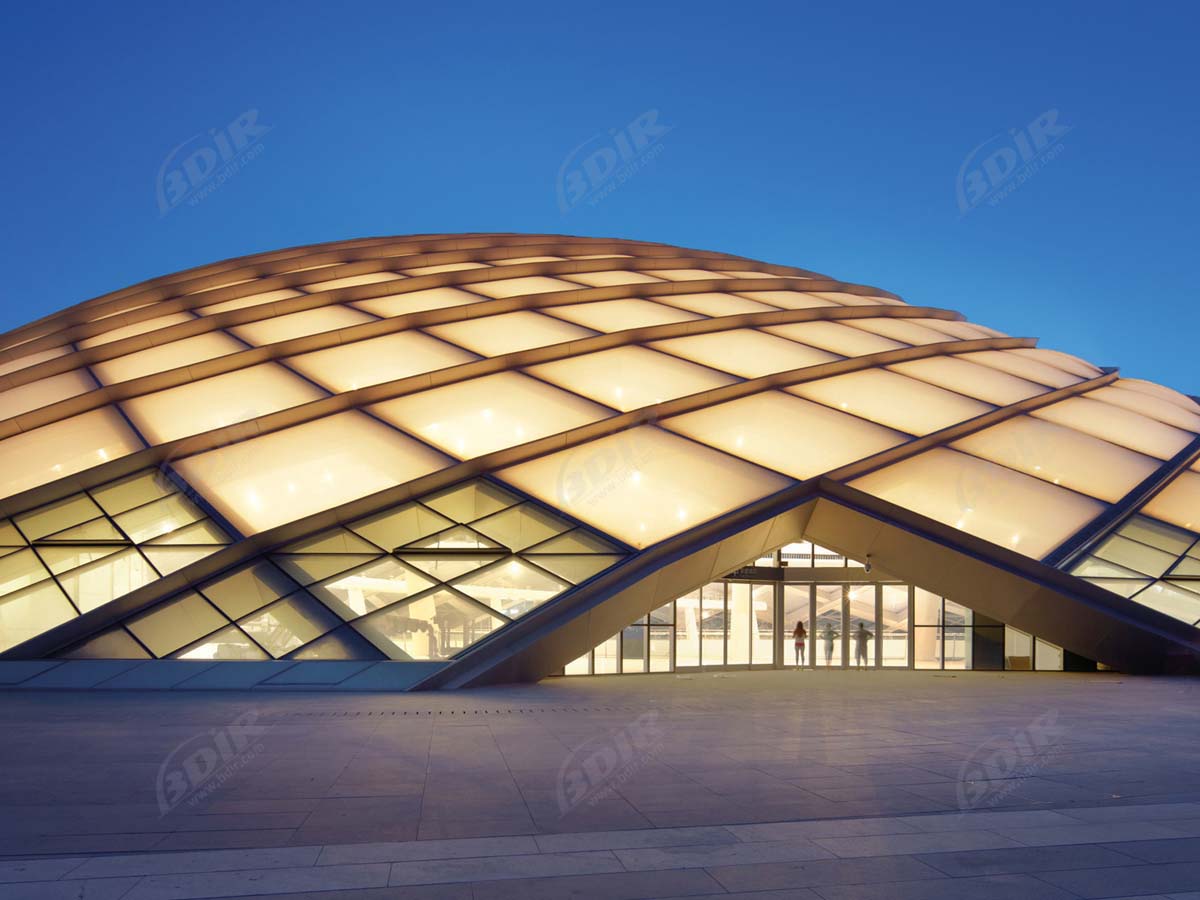 محطة سكة حديد - وسائد ETFE هيكل غشاء سقف الشد