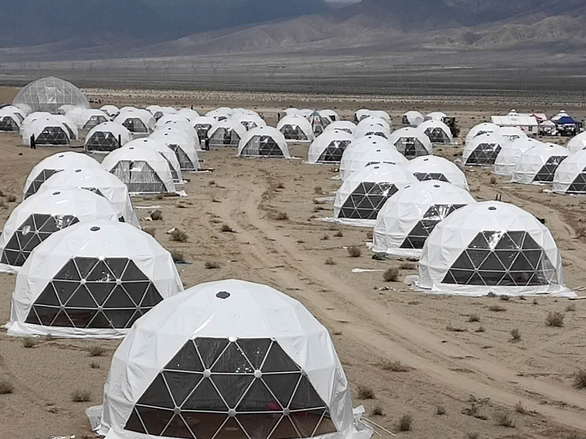 Kabarcık Kubbe Şeklindeki Binalar | Çöl Kamp Kubbeleri Çadır - Qinghai, Çin