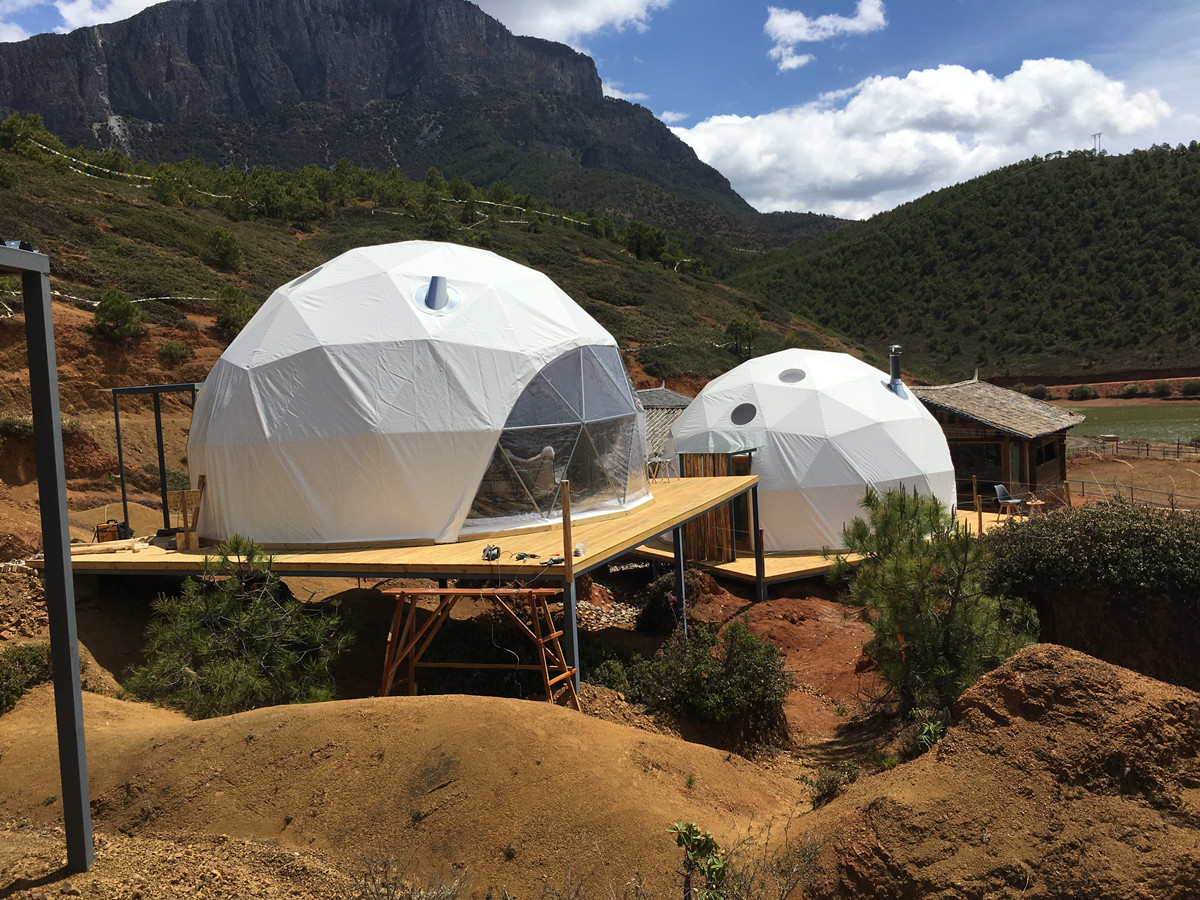 High-End Maßgeschneiderte Glamping Leinwand Kuppel Zelt Hotel - Yunnan, China