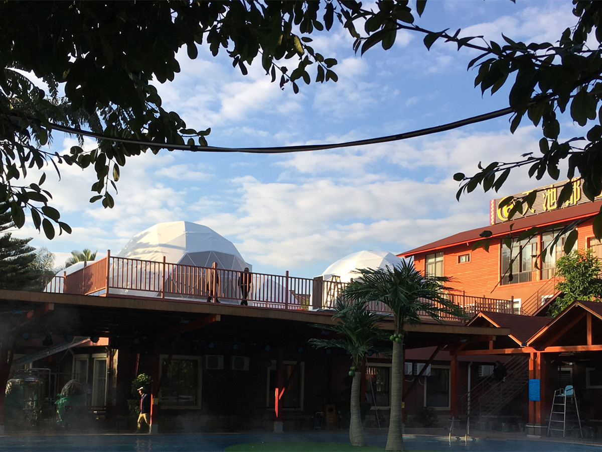 современный дизайн эконом-сад терраса геодезический купол отель - юньнань, китай