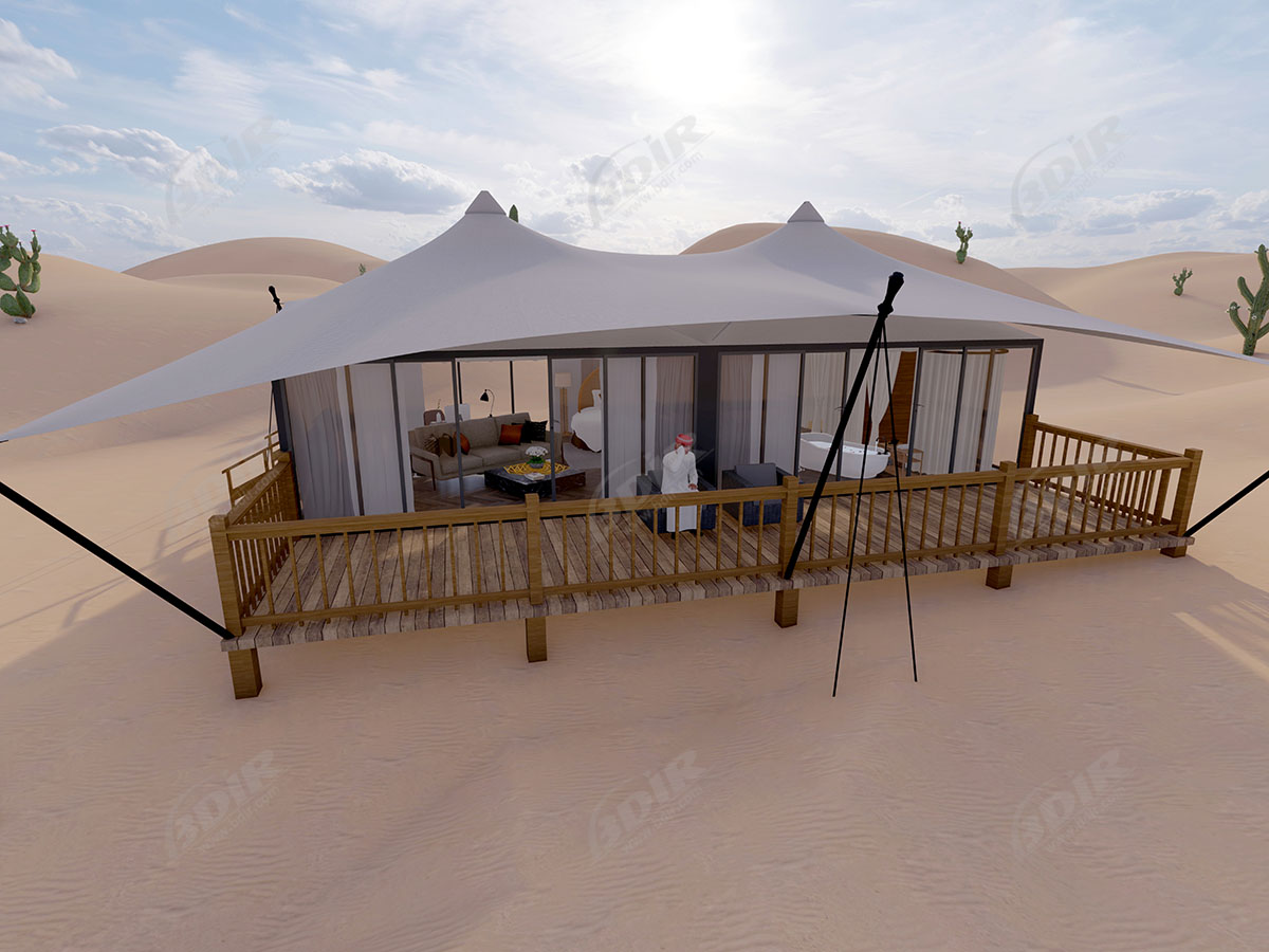 Royal Lodge Glamping Tented Villas for Luxury Resort Family Suite