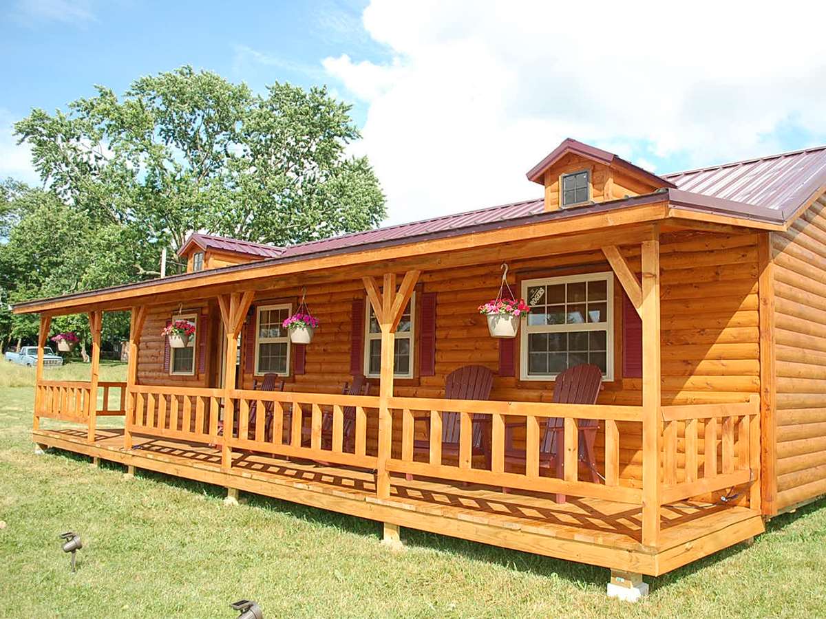 Cabana rústica de madeira de madeira pré-fabricada do pinho de Rússia