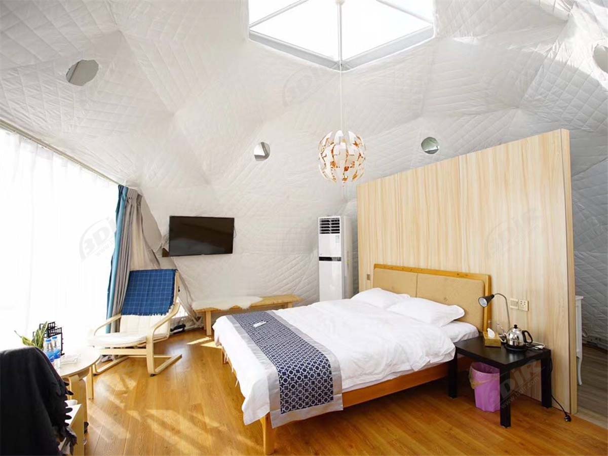 Wugong Mountain Resort - 12 Jeodezik Kubbe Çadır Evi Tasarlandı ve Inşa Edildi