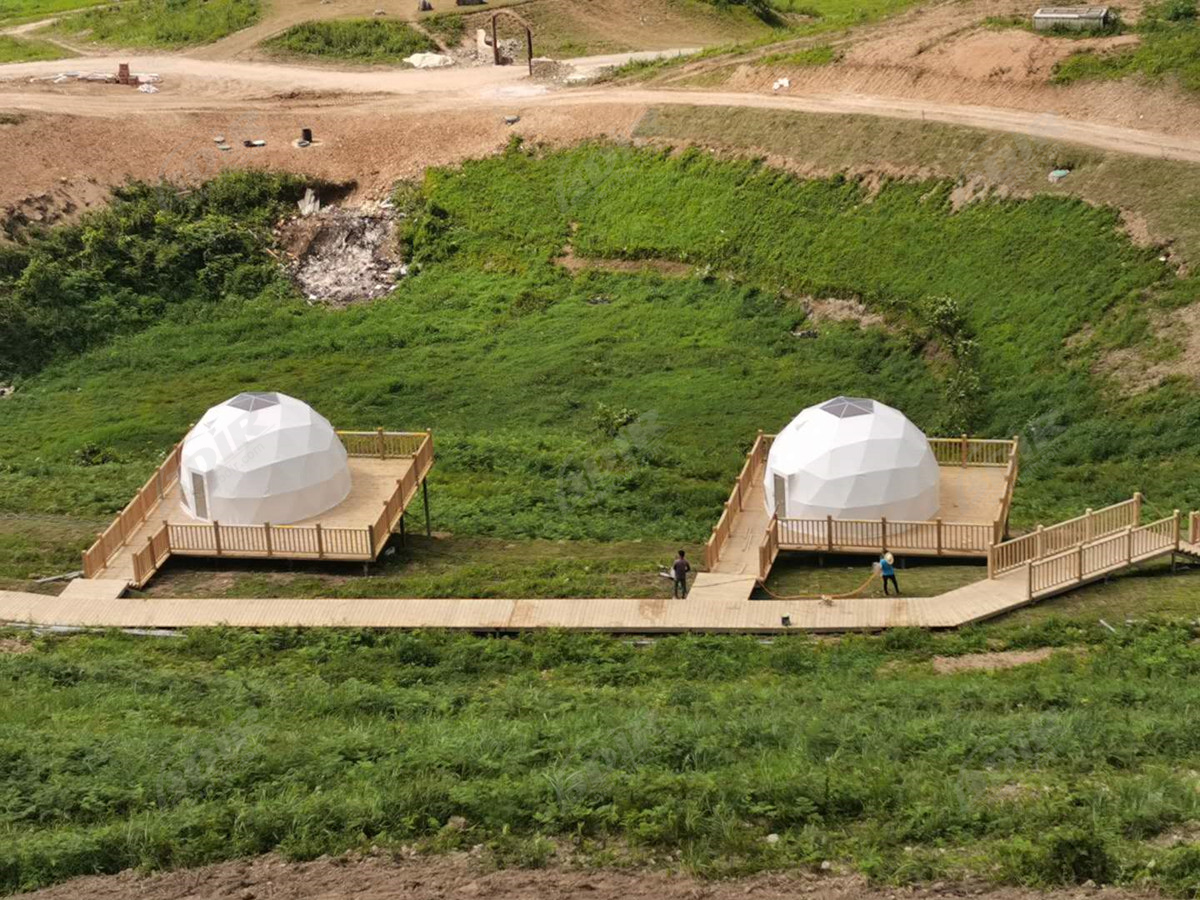 12 Pcs Rumah Tinggal Eco Geodesic | Akomodasi Kubah Berkelanjutan - Hunan, Cina