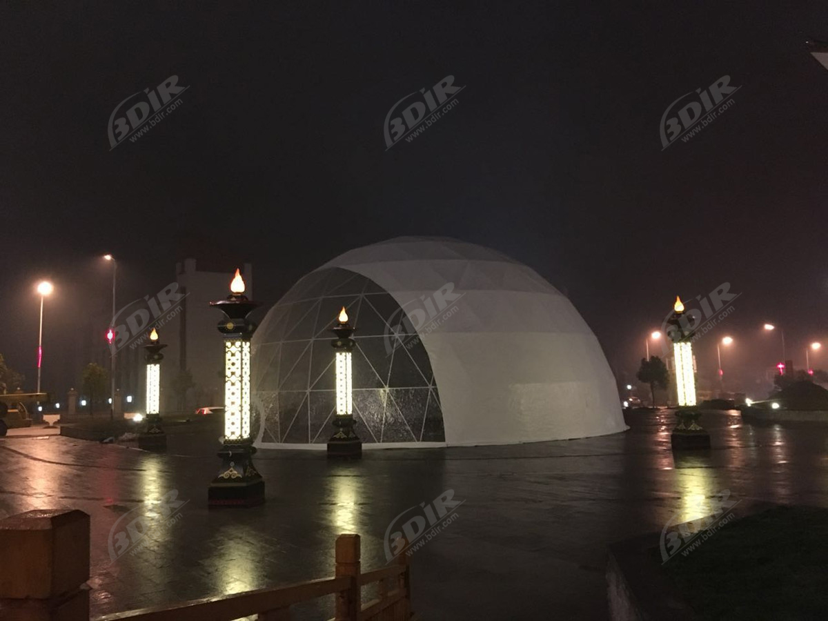 20 م كشك معرض تجاري مبتكر | قبة المعارض | خيمة الحدث في الهواء الطلق - قويتشو ، الصين
