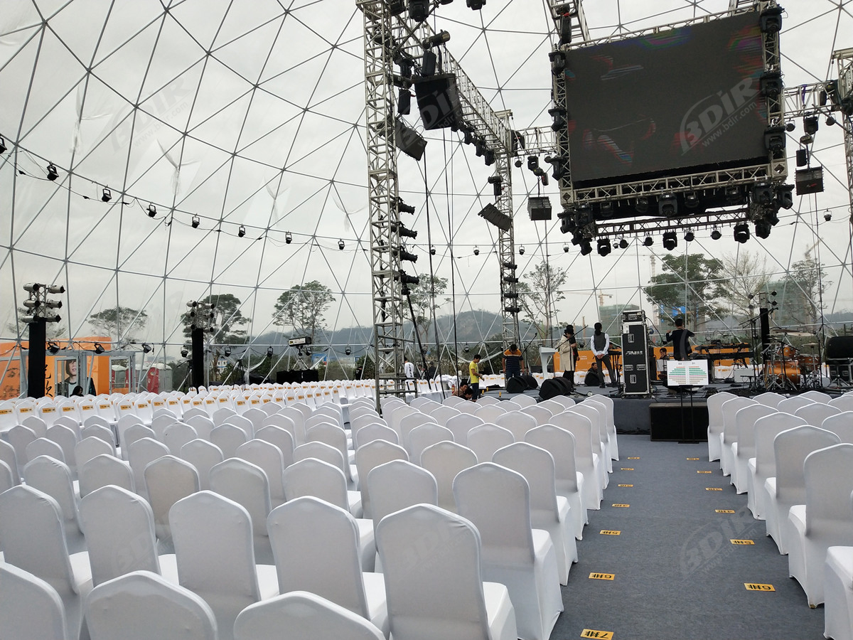 35M Struktur Tenda Acara Komersial | Konser Kubah Luar Ruangan - Zhuhai, Cina