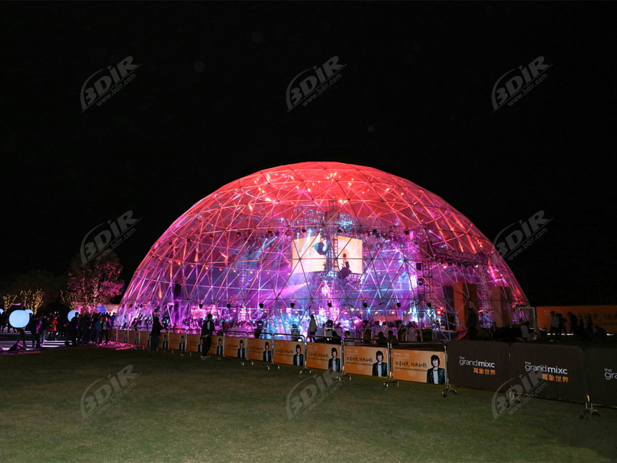 35M Struktur Tenda Acara Komersial | Konser Kubah Luar Ruangan - Zhuhai, Cina