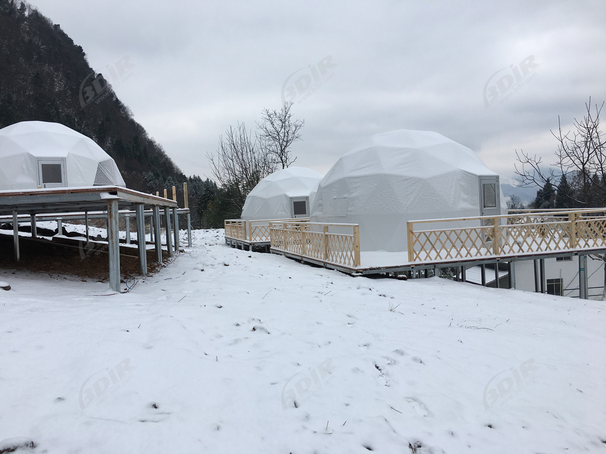 6M Villa met Geodetische Koepeldak | Outdoor Dome Luifel Shelter - Sichuan, China